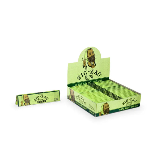 Zig Zag Organic Hemp King Slim Papers- Display Box - Papers