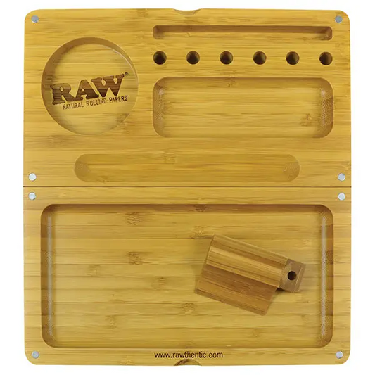 Raw Backflip Bamboo Magnetic Rolling Tray - Plain