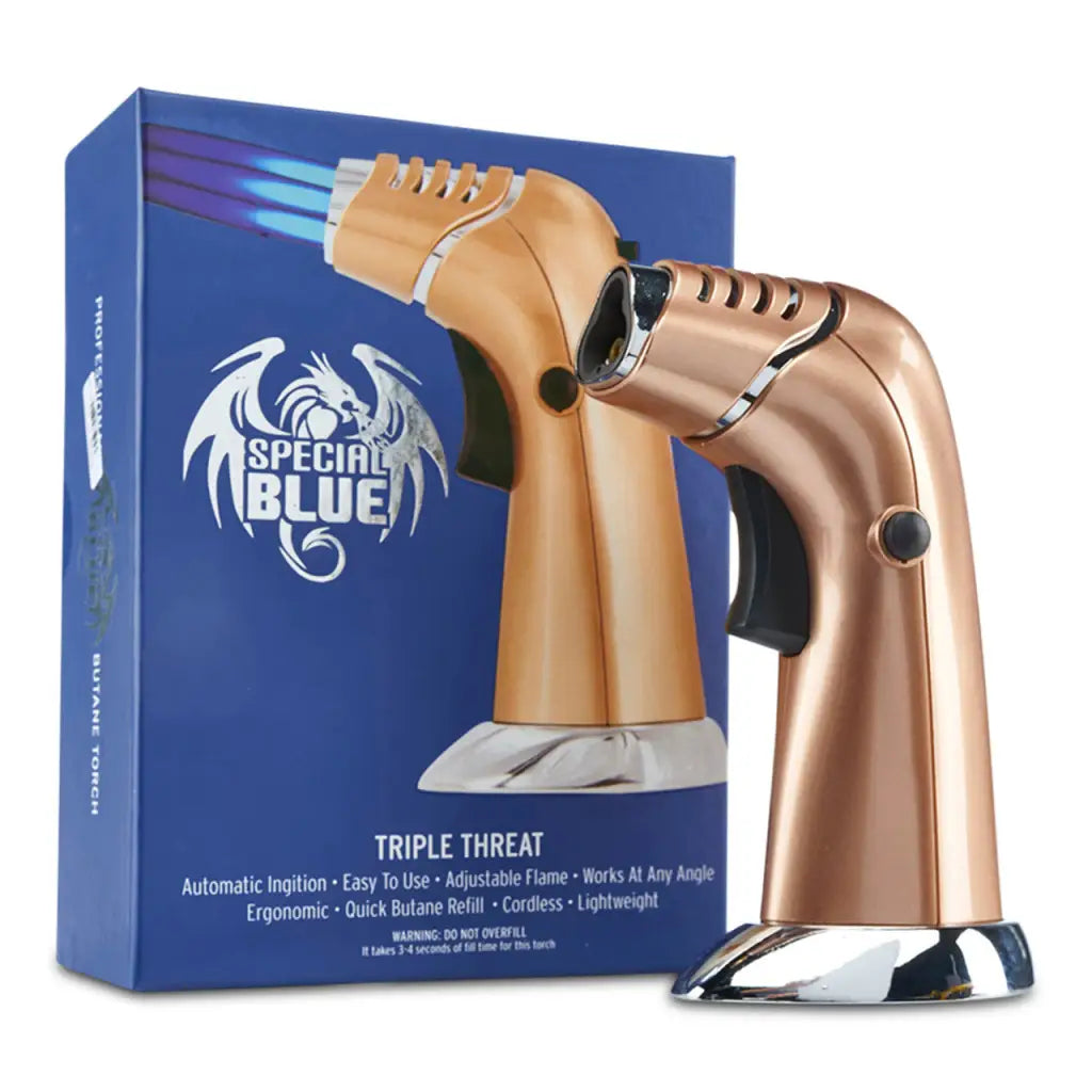 Special Blue Triple Threat Torch - Gold