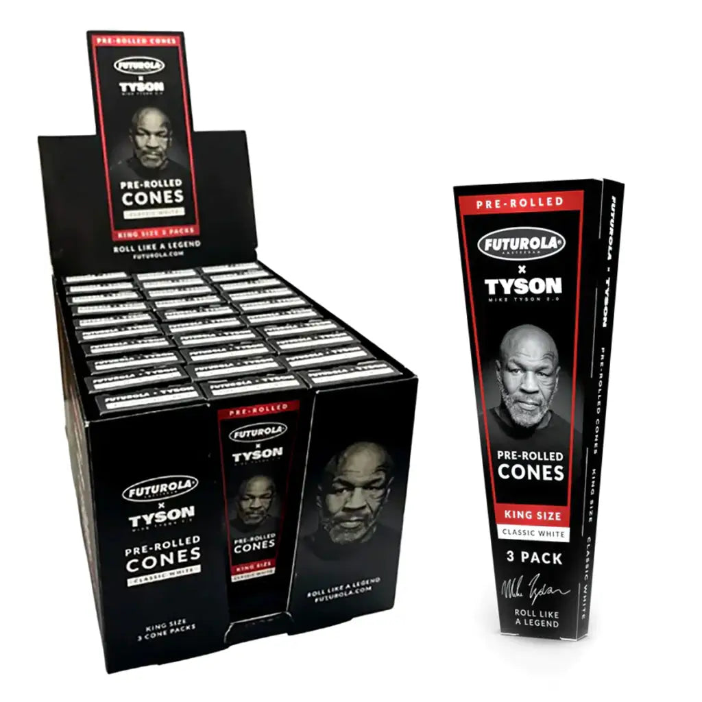 Tyson x Futurola King Size Pre-rolled Cones Classic White -