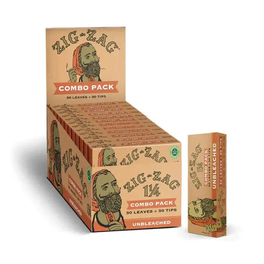 Zig-zag Combo Pack - 1 1/4 Unbleached Carton - Papers