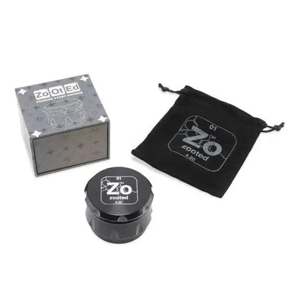 Zooted Premium 4 Piece Grinder 63mm - Black - Grinders