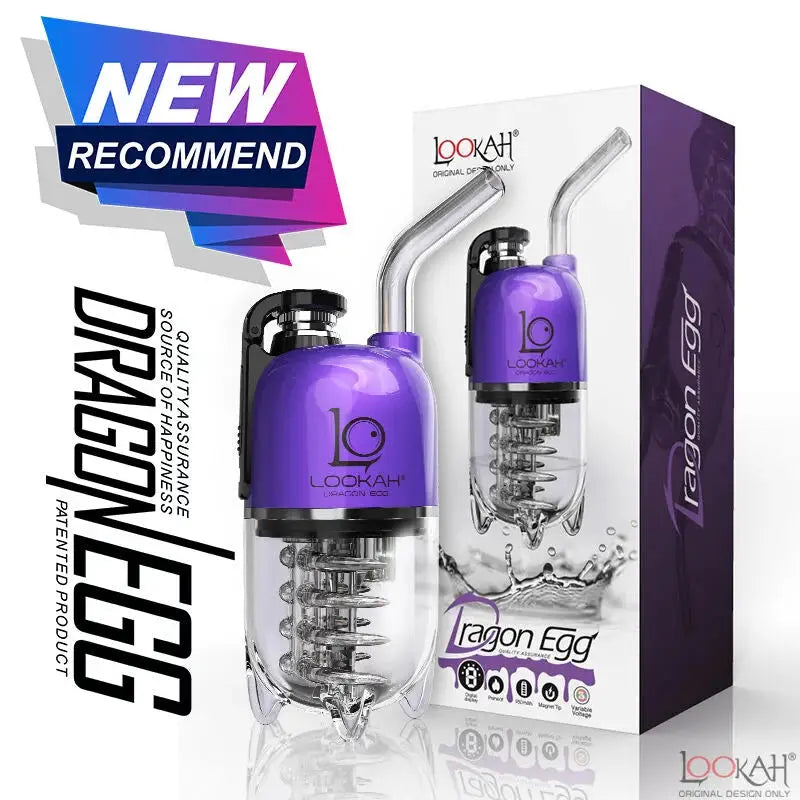 Lookah Dragon Egg E-rig Vaporizer - Purple - Portable