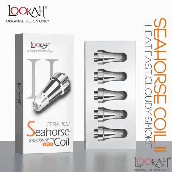 Lookah Seahorse Coil Ii - Ceramic Dab Tips 5-pack -