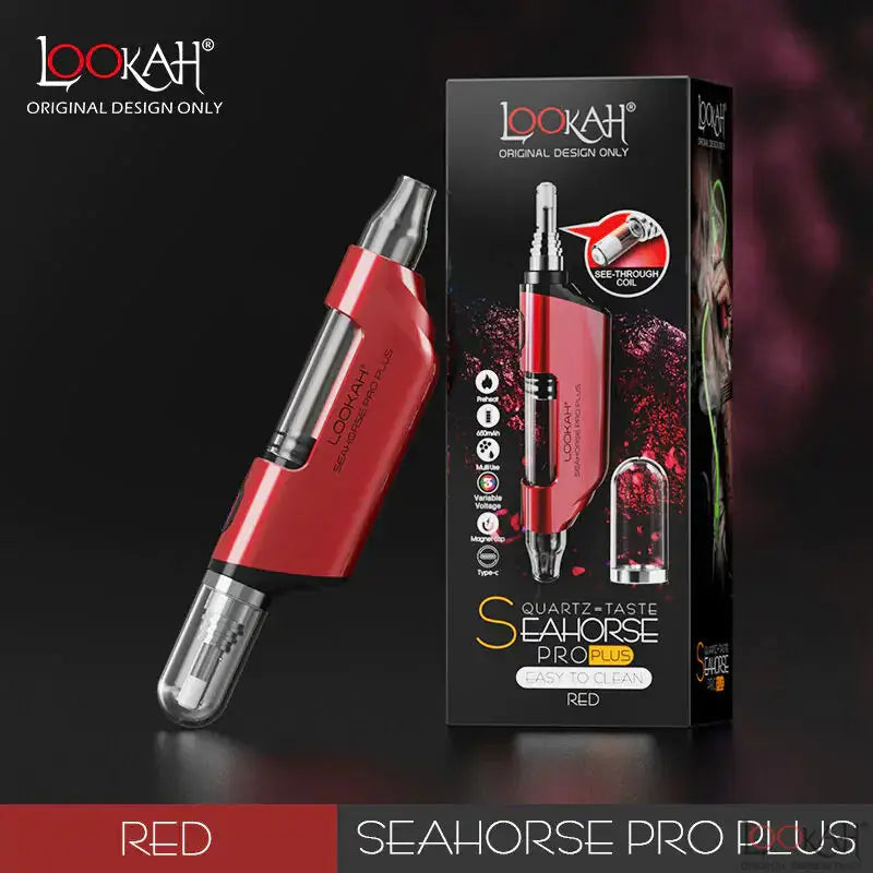 Lookah Seahorse Pro Plus Electric Dab Pen Kit | 650mah - Red