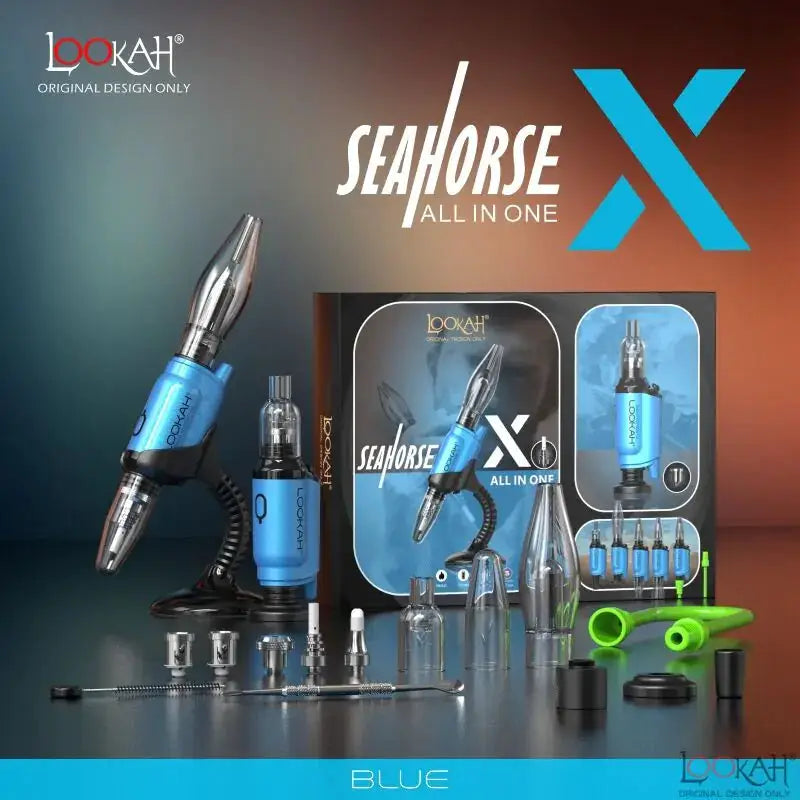 Lookah Seahorse x Wax Kit - Blue - Portable Vaporizer