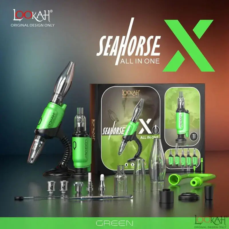 Lookah Seahorse x Wax Kit - Green - Portable Vaporizer