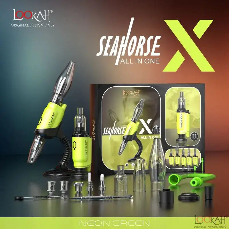 Lookah Seahorse x Wax Kit - Neon Green - Portable Vaporizer