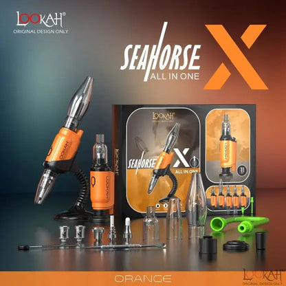 Lookah Seahorse x Wax Kit - Orange - Portable Vaporizer