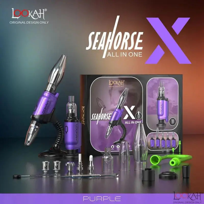 Lookah Seahorse x Wax Kit - Purple - Portable Vaporizer